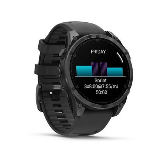 Garmin Fenix 8 3.56 cm (1.4 ) AMOLED 47 mm Digital 454 x 454 pixels Touchscreen Black Wi-Fi GPS (satellite) (010-02904-00)