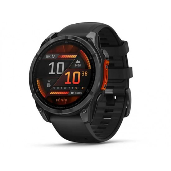 Garmin Fenix 8 3.56 cm (1.4 ) AMOLED 47 mm Digital 454 x 454 pixels Touchscreen Black Wi-Fi GPS (satellite) (010-02904-00)