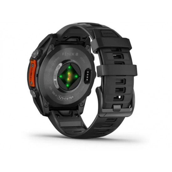 Garmin Fenix 8 3.56 cm (1.4 ) AMOLED 47 mm Digital 454 x 454 pixels Touchscreen Black Wi-Fi GPS (satellite) (010-02904-00)