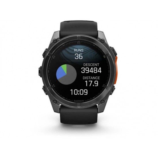 Garmin Fenix 8 3.56 cm (1.4 ) AMOLED 51 mm Digital 454 x 454 pixels Touchscreen Titanium Wi-Fi GPS (satellite) (010-02905-00)
