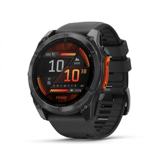 Garmin Fenix 8 3.56 cm (1.4 ) AMOLED 51 mm Digital 454 x 454 pixels Touchscreen Titanium Wi-Fi GPS (satellite) (010-02905-00)