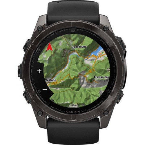 Garmin Fenix 8 3.56 cm (1.4 ) AMOLED 51 mm Digital 454 x 454 pixels Touchscreen Titanium Wi-Fi GPS (satellite) (010-02905-21)
