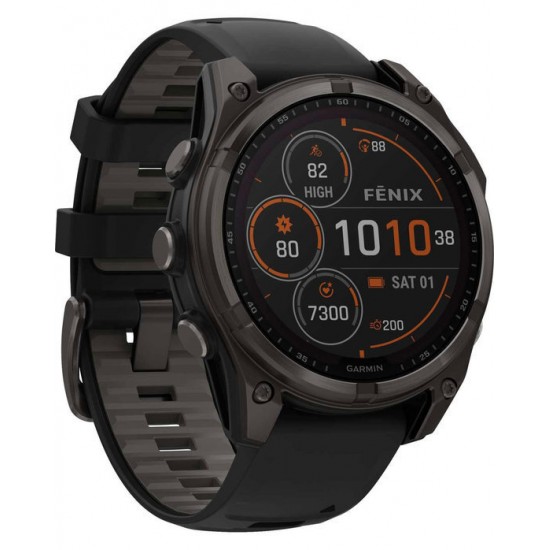 Garmin fenix 8 3.3 cm (1.3 ) 51 mm Digital 260 x 260 pixels Touchscreen Titanium Wi-Fi GPS (satellite) (010-02906-11)