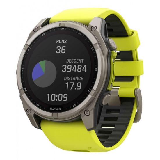 Garmin fenix 8 3.56 cm (1.4 ) 51 mm Digital 280 x 280 pixels Touchscreen Titanium Wi-Fi GPS (satellite) (010-02907-21)