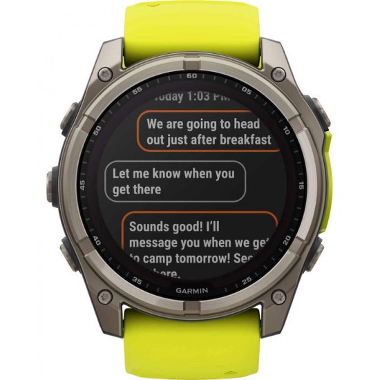 Garmin fenix 8 3.56 cm (1.4 ) 51 mm Digital 280 x 280 pixels Touchscreen Titanium Wi-Fi GPS (satellite) (010-02907-21)