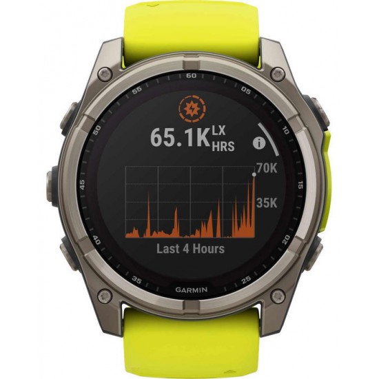 Garmin fenix 8 3.56 cm (1.4 ) 51 mm Digital 280 x 280 pixels Touchscreen Titanium Wi-Fi GPS (satellite) (010-02907-21)