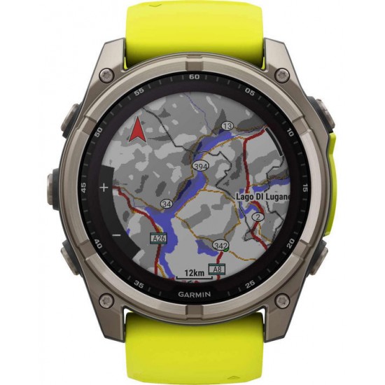 Garmin fenix 8 3.56 cm (1.4 ) 51 mm Digital 280 x 280 pixels Touchscreen Titanium Wi-Fi GPS (satellite) (010-02907-21)