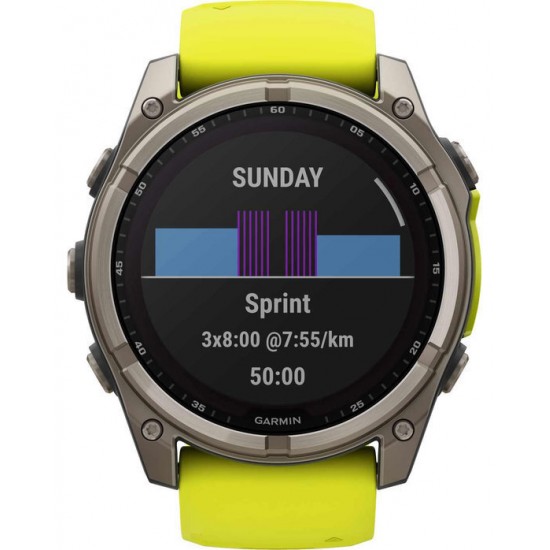 Garmin fenix 8 3.56 cm (1.4 ) 51 mm Digital 280 x 280 pixels Touchscreen Titanium Wi-Fi GPS (satellite) (010-02907-21)