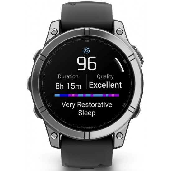 Garmin Fenix E 3.3 cm (1.3 ) AMOLED 47 mm Digital 416 × 416 pixels Touchscreen Stainless steel Wi-Fi GPS (satellite) (010-03025-00)
