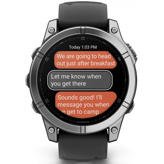 Garmin Fenix E 3.3 cm (1.3 ) AMOLED 47 mm Digital 416 × 416 pixels Touchscreen Stainless steel Wi-Fi GPS (satellite) (010-03025-00)