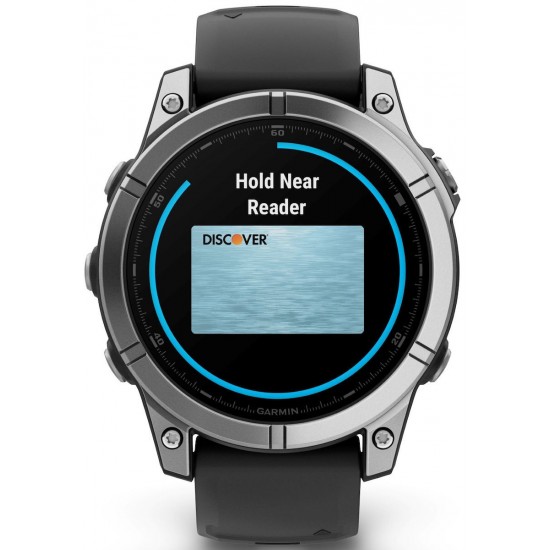 Garmin Fenix E 3.3 cm (1.3 ) AMOLED 47 mm Digital 416 × 416 pixels Touchscreen Stainless steel Wi-Fi GPS (satellite) (010-03025-00)