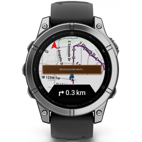 Garmin Fenix E 3.3 cm (1.3 ) AMOLED 47 mm Digital 416 × 416 pixels Touchscreen Stainless steel Wi-Fi GPS (satellite) (010-03025-00)