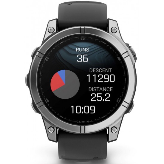 Garmin Fenix E 3.3 cm (1.3 ) AMOLED 47 mm Digital 416 × 416 pixels Touchscreen Stainless steel Wi-Fi GPS (satellite) (010-03025-00)