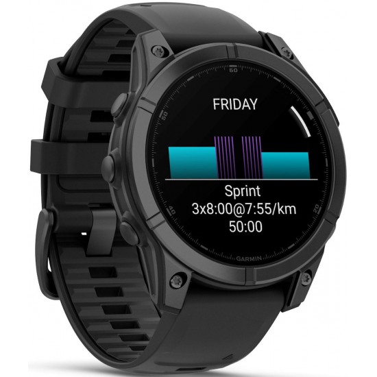 Garmin Fenix E 3.3 cm (1.3 ) AMOLED 47 mm Digital 416 x 416 pixels Touchscreen Black Wi-Fi GPS (satellite) (010-03025-01)