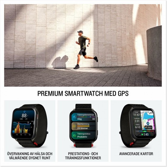 Garmin Venu X1 5.08 cm (2 ) AMOLED Digital 448 x 486 pixels Touchscreen Black Wi-Fi GPS (satellite) (010-02980-02)