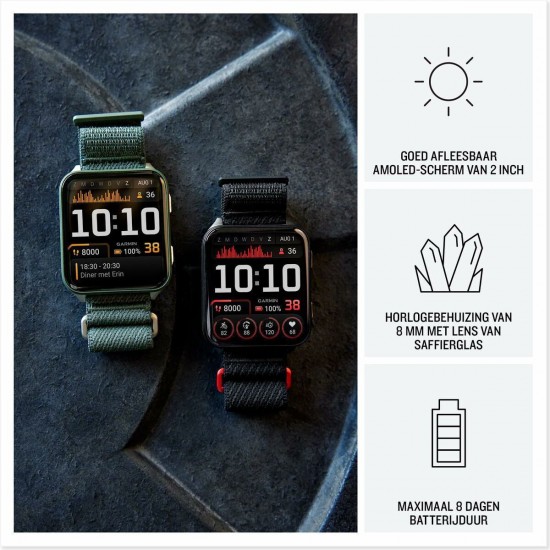 Garmin Venu X1 5.08 cm (2 ) AMOLED Digital 448 x 486 pixels Touchscreen Grey Wi-Fi GPS (satellite) (010-02980-03)