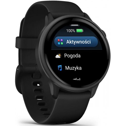 Garmin vívoactive 6 3.05 cm (1.2 ) AMOLED 42 mm Digital 390 x 390 pixels Touchscreen Black Wi-Fi GPS (satellite) (010-02985-00)