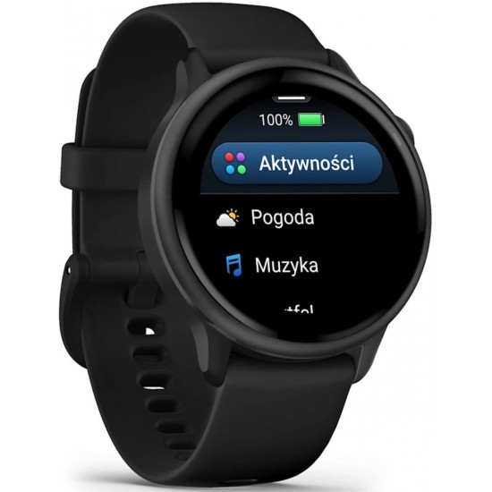 Garmin vívoactive 6 3.05 cm (1.2 ) AMOLED 42 mm Digital 390 x 390 pixels Touchscreen Black Wi-Fi GPS (satellite) (010-02985-00)
