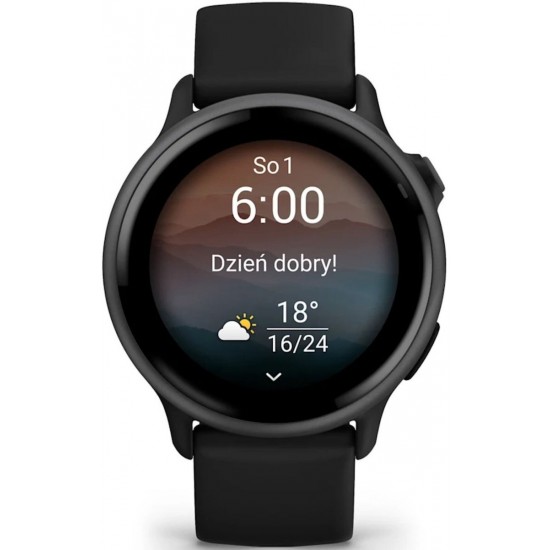 Garmin vívoactive 6 3.05 cm (1.2 ) AMOLED 42 mm Digital 390 x 390 pixels Touchscreen Black Wi-Fi GPS (satellite) (010-02985-00)