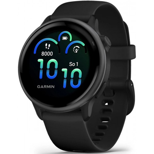 Garmin vívoactive 6 3.05 cm (1.2 ) AMOLED 42 mm Digital 390 x 390 pixels Touchscreen Black Wi-Fi GPS (satellite) (010-02985-00)