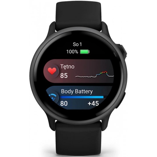 Garmin vívoactive 6 3.05 cm (1.2 ) AMOLED 42 mm Digital 390 x 390 pixels Touchscreen Black Wi-Fi GPS (satellite) (010-02985-00)