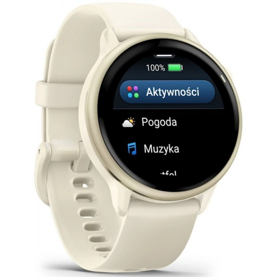 Garmin vívoactive 6 3.05 cm (1.2 ) AMOLED 42 mm Digital 390 x 390 pixels Touchscreen White Wi-Fi GPS (satellite) (010-02985-01)