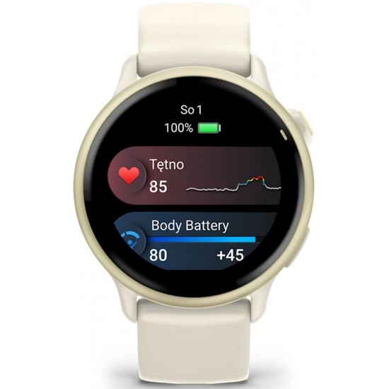 Garmin vívoactive 6 3.05 cm (1.2 ) AMOLED 42 mm Digital 390 x 390 pixels Touchscreen White Wi-Fi GPS (satellite) (010-02985-01)