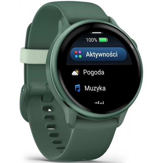 Garmin vívoactive 6 3.05 cm (1.2 ) AMOLED 42 mm Digital 390 x 390 pixels Touchscreen Green Wi-Fi GPS (satellite) (010-02985-02)