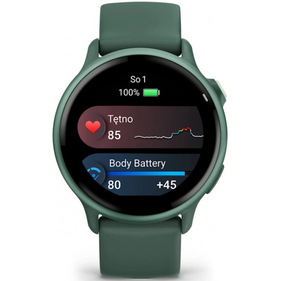 Garmin vívoactive 6 3.05 cm (1.2 ) AMOLED 42 mm Digital 390 x 390 pixels Touchscreen Green Wi-Fi GPS (satellite) (010-02985-02)