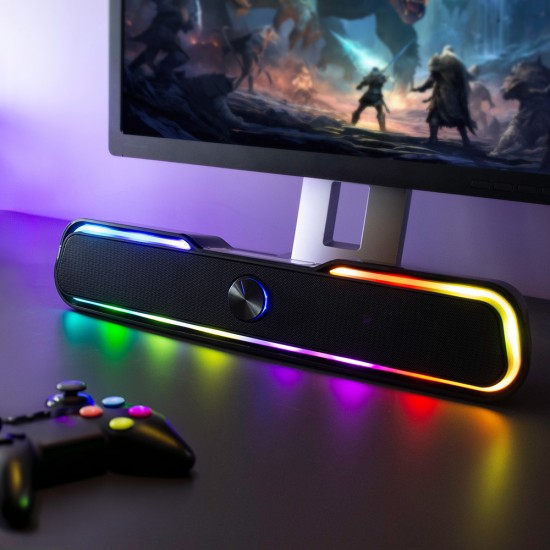 The Source RGB Gaming Ηχόμπαρα – Ασύρματο Ηχείο με Φωτισμό LED & Στερεοφωνικό Ήχο(98130)