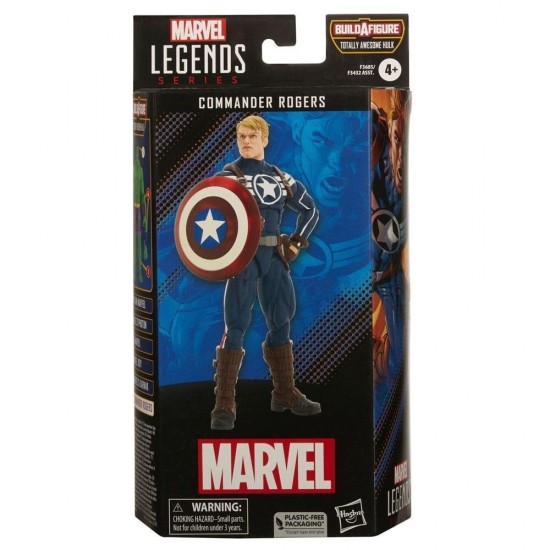 Hasbro Marvel Legends Series Build a Figure Totally Awesome Hulk: Commander Rogers Action Figure (15cm) (Excl.) (F3685)