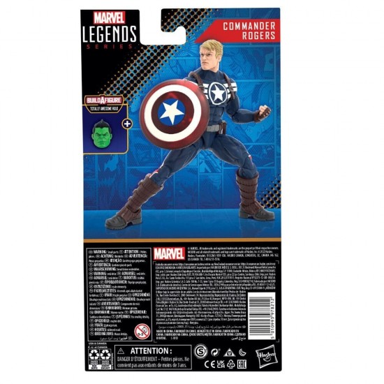 Hasbro Marvel Legends Series Build a Figure Totally Awesome Hulk: Commander Rogers Action Figure (15cm) (Excl.) (F3685)