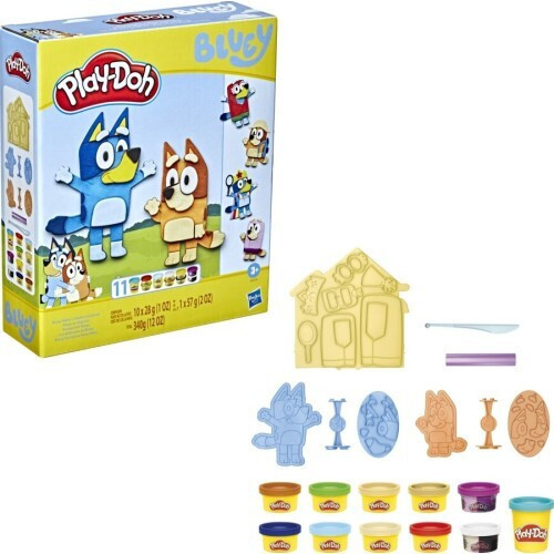 Hasbro Play-Doh Bluey Make And Mash Costumes Playset (F4374) Hasbro Play-Doh Bluey Make And Mash Costumes Playset (F4374)