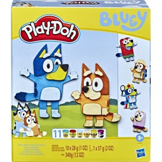 Hasbro Play-Doh Bluey Make And Mash Costumes Playset (F4374) Hasbro Play-Doh Bluey Make And Mash Costumes Playset (F4374)