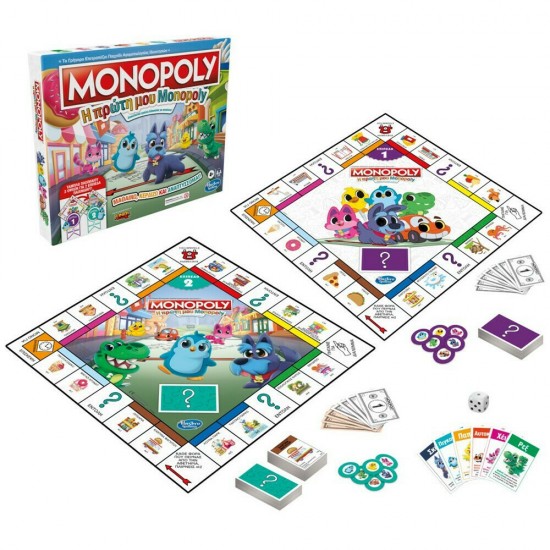 Hasbro Επιτραπέζιο Monopoly Junior Learn Earn and Grow (F4436)