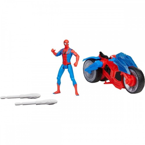 Hasbro Marvel Spider-Man Web Blast Cycle Kids Playset with Poseable Spider-Man Όχημα και φιγούρα (F6899)