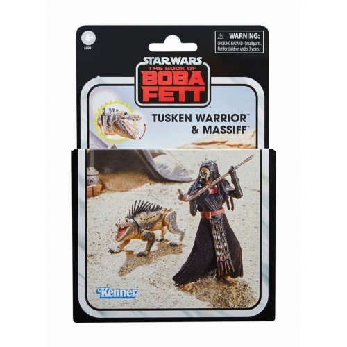 Hasbro Fans Disney Star Wars The Book of Boba Fett: The Vintage Collection - Tusken Warrior & Massiff Action Figures (10cm) (F6991)