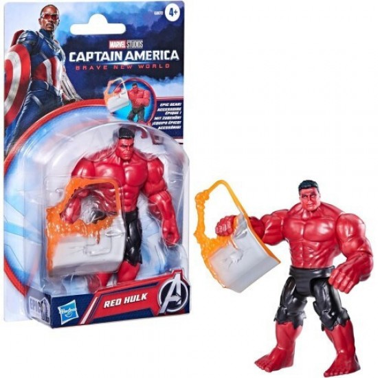 Hasbro Marvel Avengers: Captain America Brave New World - Red Hulk 4" Deluxe Villain Figure (G0072)