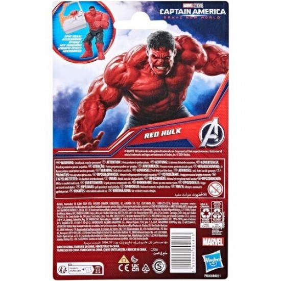 Hasbro Marvel Avengers: Captain America Brave New World - Red Hulk 4" Deluxe Villain Figure (G0072)