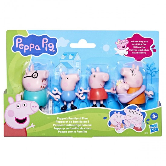 Hasbro Peppa Pig: Peppas's  Family of Five - Figures Set (G0506)