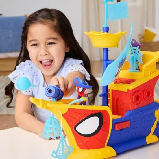 Hasbro Disney Jr. Marvel: Spidey And His Amazing Friends Waterwebs - Webs Ahoy Bubble Pirate Ship Playset (G0666)