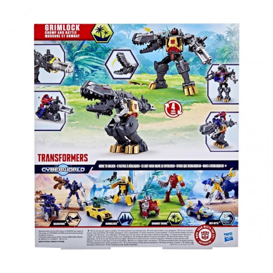 Hasbro Transformers Changes to Dino: Cyberworld - Chomp & Battle Grimlock Action Figure (G0748)