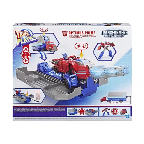 Hasbro Transformers Truck to Playset: Earthspark - Optimus Prime Battle Trailer (G0750)