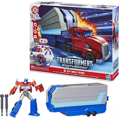 Hasbro Transformers Truck to Playset: Earthspark - Optimus Prime Battle Trailer (G0750)