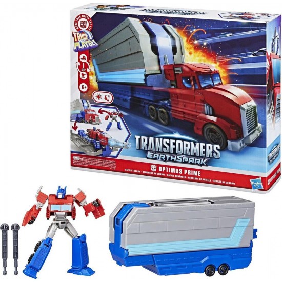 Hasbro Transformers Truck to Playset: Earthspark - Optimus Prime Battle Trailer (G0750)