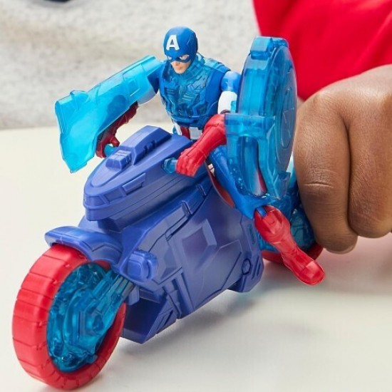 Hasbro Marvel Avengers: Epic World of Action - Captain America Shield-Shot Cycle Vehicle 4" Figure (G0889) Hasbro Marvel Avengers: Epic World of Action - Captain America Shield-Shot Cycle Vehicle 4" Figure (G0889)