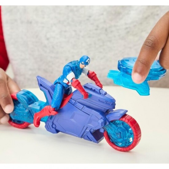Hasbro Marvel Avengers: Epic World of Action - Captain America Shield-Shot Cycle Vehicle 4" Figure (G0889) Hasbro Marvel Avengers: Epic World of Action - Captain America Shield-Shot Cycle Vehicle 4" Figure (G0889)