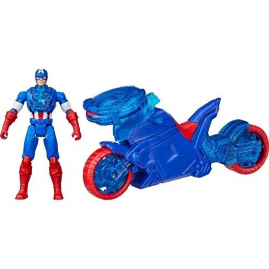Hasbro Marvel Avengers: Epic World of Action - Captain America Shield-Shot Cycle Vehicle 4" Figure (G0889) Hasbro Marvel Avengers: Epic World of Action - Captain America Shield-Shot Cycle Vehicle 4" Figure (G0889)