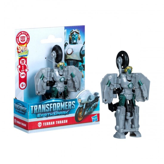 Hasbro Transformers: Earthspark 1 Step Smash Changers - Terran Thrash Action Figure (G0998) Hasbro Transformers: Earthspark 1 Step Smash Changers - Terran Thrash Action Figure (G0998)