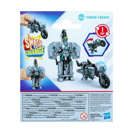 Hasbro Transformers: Earthspark 1 Step Smash Changers - Terran Thrash Action Figure (G0998) Hasbro Transformers: Earthspark 1 Step Smash Changers - Terran Thrash Action Figure (G0998)